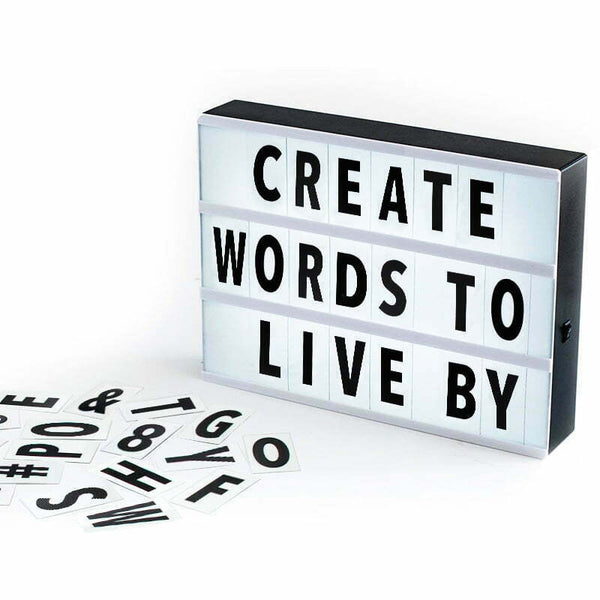 LED Light Box with letters and numbers